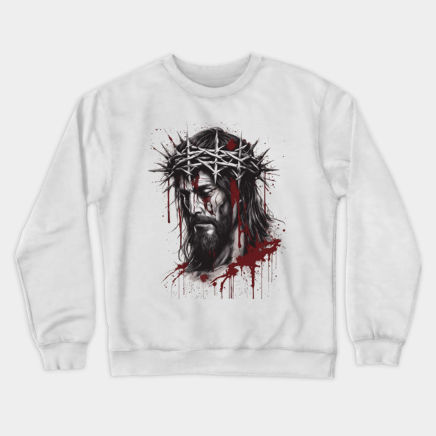 The Sufferings of Jesus Christ Crewneck Sweatshirt by animegirlnft
