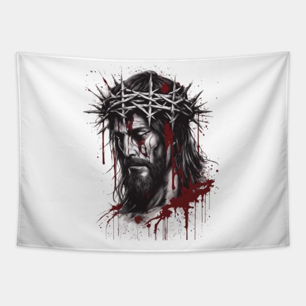 The Sufferings of Jesus Christ Tapestry by animegirlnft