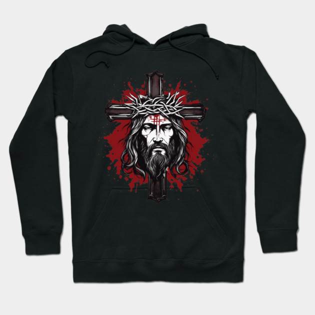 Jesus Christ Crown of Thorns Hoodie by animegirlnft