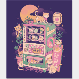 Cat Vending Machine Posters and Art