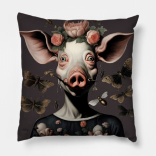 Pig from the garden of earthly delights by hieronymus bosch Pillow