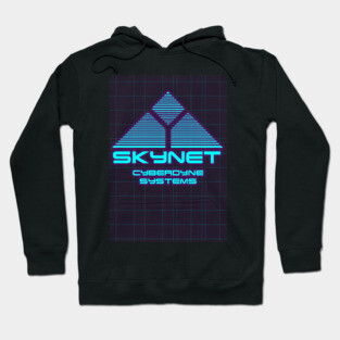 Terminator skynet 80s neon Hoodie