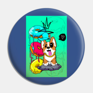 Corgi Donut Pin