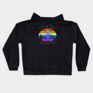 Vibing higer, spiritually motivated Kids Hoodie