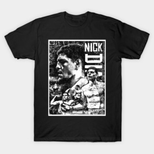Nick Diaz Black and White Drawing T-Shirt