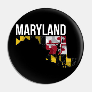 Maryland State Flag Map Pin