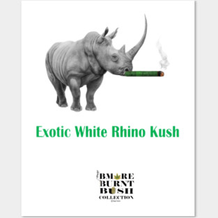 Exotic White Rhino Kush Posters and Art
