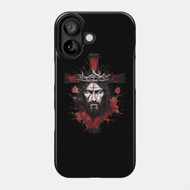 Jesus On The Cross Phone Case by animegirlnft