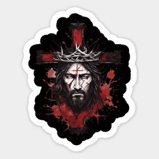 Jesus On The Cross Sticker
