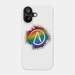 Rainbow Atheist Symbol Phone Case