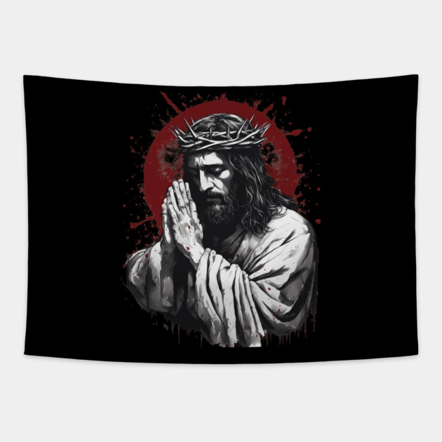 Jesus Cross Tapestry by animegirlnft