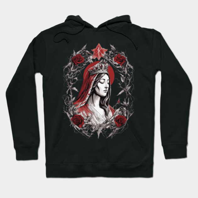Mary On A Cross Hoodie by animegirlnft
