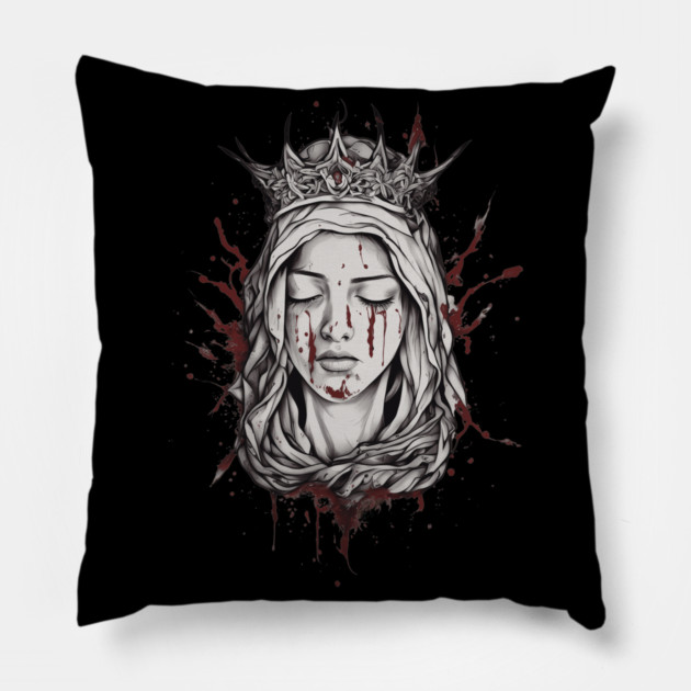 Saint Mary Of Sorrows Pillow by animegirlnft