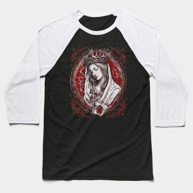 Saint Mary Our Lady Of Grace Baseball T-Shirt by animegirlnft