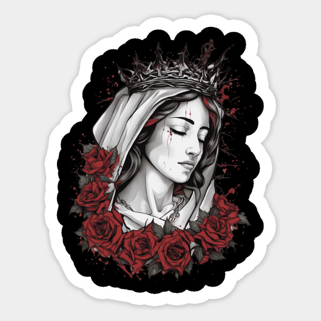 Mary, Mother Of Jesus Sticker by animegirlnft