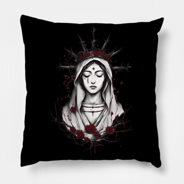 Mary The Blessed Virgin Pillow by animegirlnft