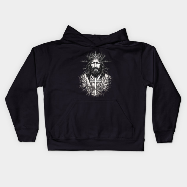Jesus Walks On Water Kids Hoodie by animegirlnft
