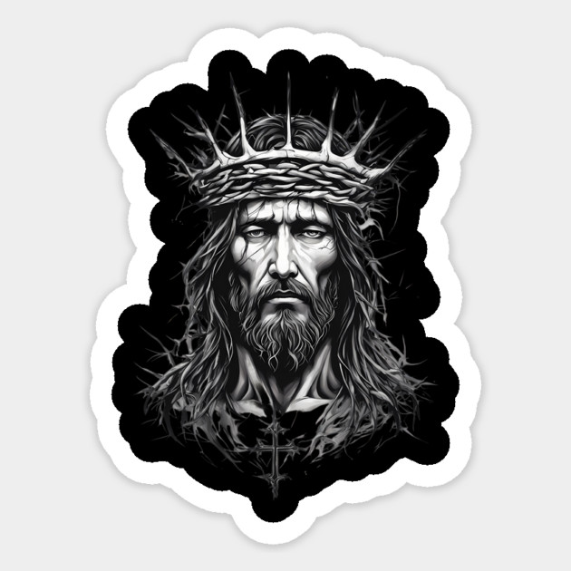 Jesus Crucifixion Sticker by animegirlnft