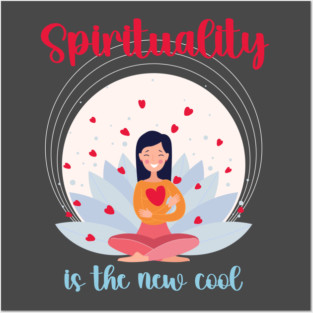 Spirituality is the new cool, meditating hearts Posters and Art