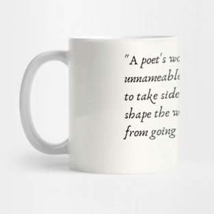 A Quote about Poetry by Salman Rushdie Mug