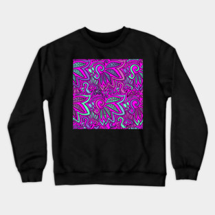 Magenta Cool Paisley Crewneck Sweatshirt