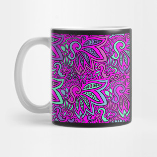 Magenta Cool Paisley Mug