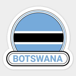 Botswana Country Badge - Botswana Flag Magnet
