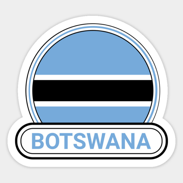 Botswana Country Badge - Botswana Flag Magnet by Yesteeyear