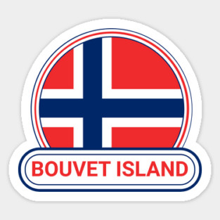 Bouvet Island Country Badge - Bouvet Island Flag Sticker