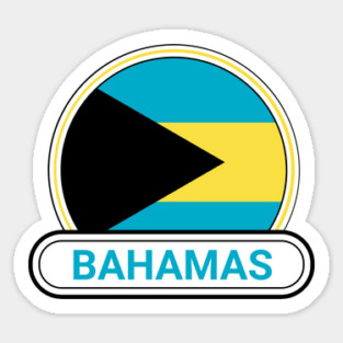 Bahamas Country Badge - Bahamas Flag Magnet