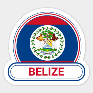 Belize Country Badge - Belize Flag Magnet