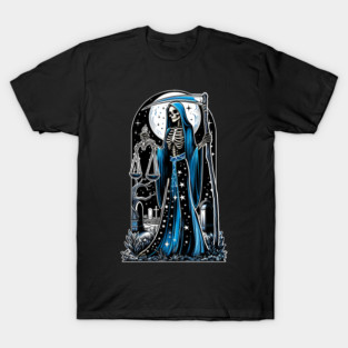 Santa Muerte Azul T-Shirt