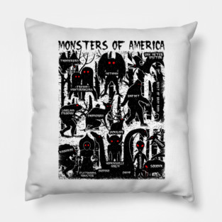 Monsters Of America Cryptid Pillow