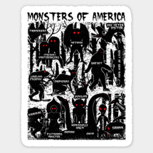 Monsters Of America Cryptid Sticker