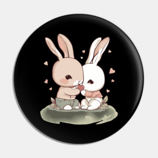 I Love You Rabbit Pin