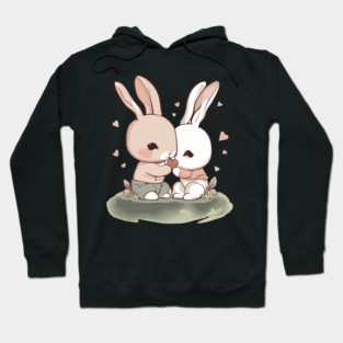 I Love You Rabbit Hoodie