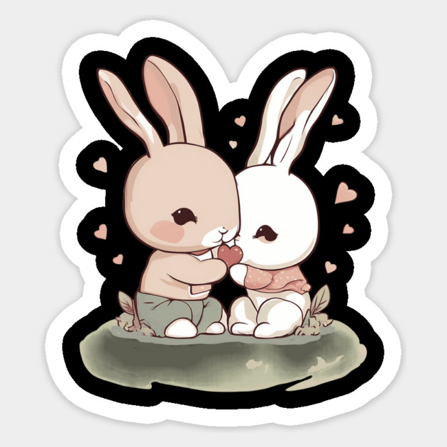 I Love You Rabbit Sticker by animegirlnft