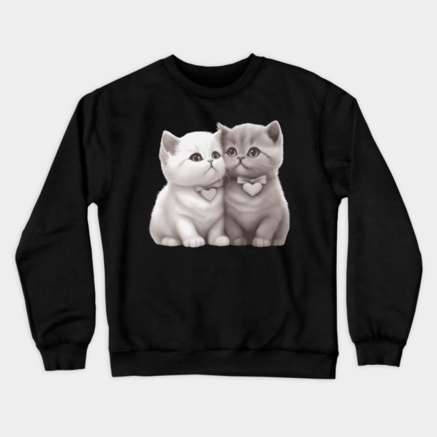 Cat Sitting Crewneck Sweatshirt by animegirlnft