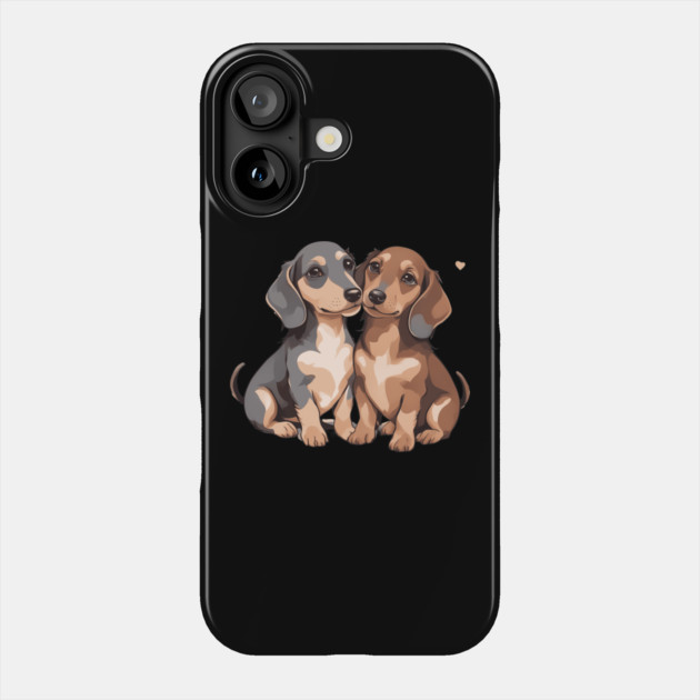 Mini Dachshund Puppies Phone Case by animegirlnft