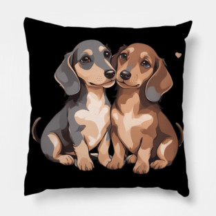 Mini Dachshund Puppies Pillow