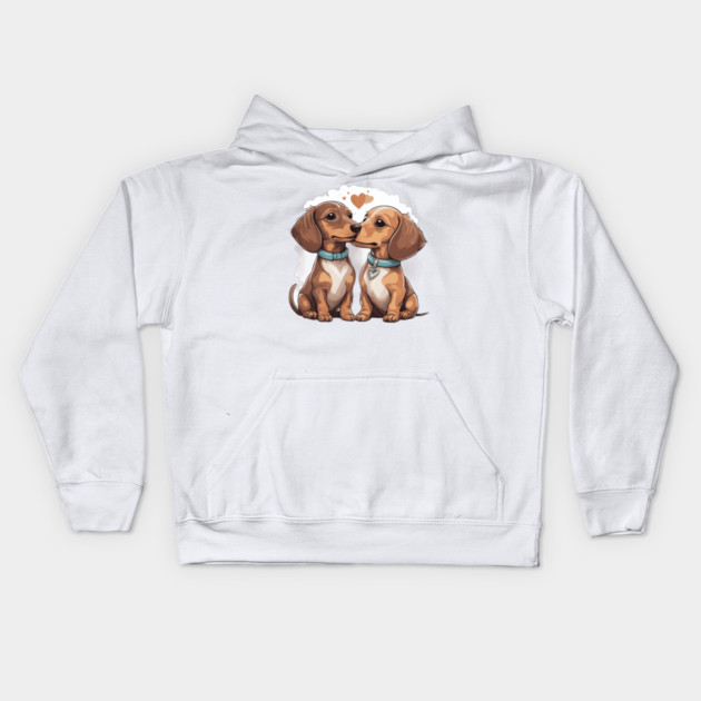 Miniature Dachshund Kids Hoodie by animegirlnft