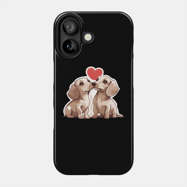 Cream Dachshund Phone Case by animegirlnft
