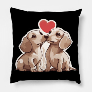 Cream Dachshund Pillow