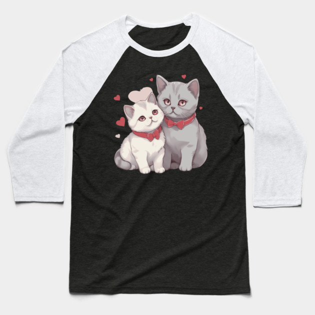 British Shorthair Cat Baseball T-Shirt by animegirlnft