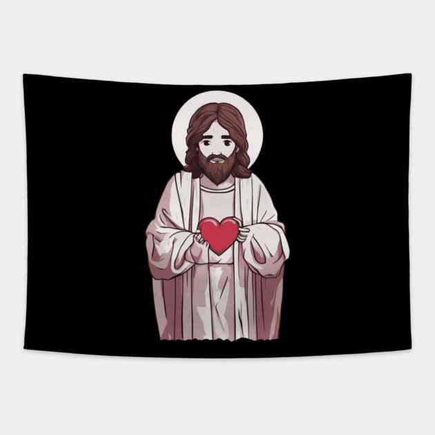 God Loves Me Tapestry by animegirlnft