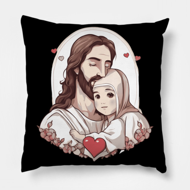 Jesus Loves You Pillow by animegirlnft