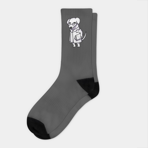 Funny Doctor Dog, Dog Lover Socks by logiamerch