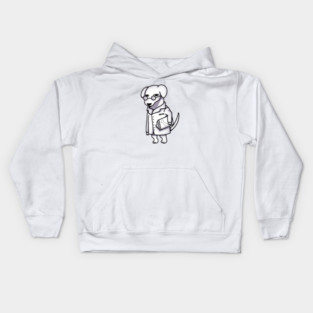Funny Doctor Dog, Dog Lover Kids Hoodie