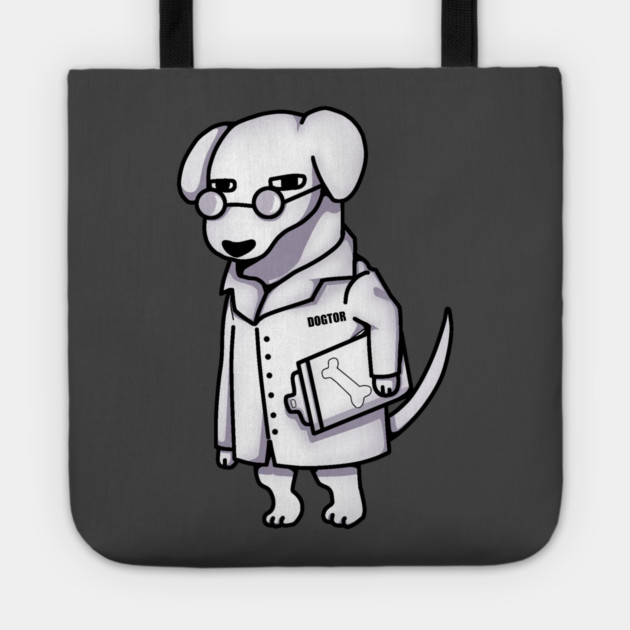 Funny Doctor Dog, Dog Lover Tote by logiamerch