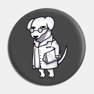 Funny Doctor Dog, Dog Lover Pin